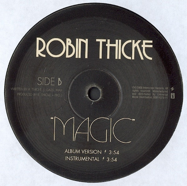 Robin Thicke - Magic (12", 33 ⅓ RPM, Single) (Very Good Plus (VG+))