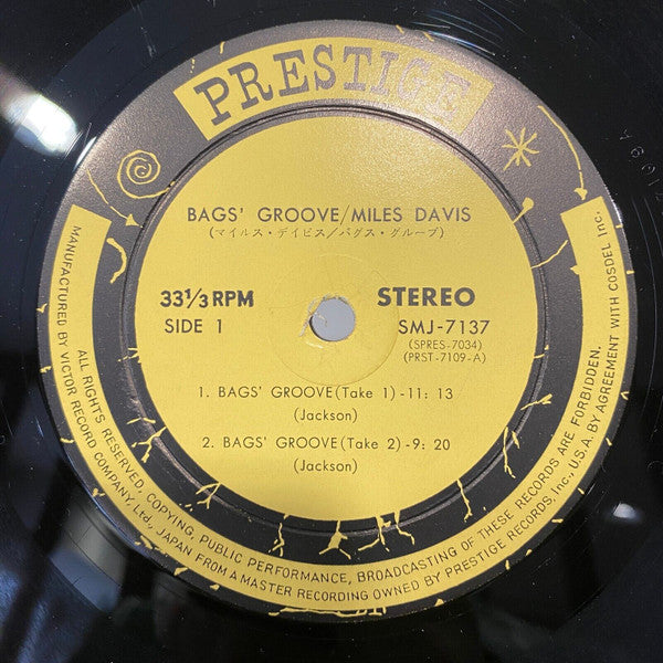 Miles Davis - Bags Groove (LP, Album, Comp, RE, Stereo) (Very Good Plus (VG+))