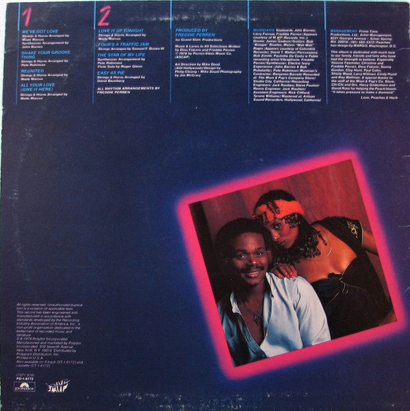 Peaches & Herb - 2 Hot! (LP, Album) (Very Good (VG))