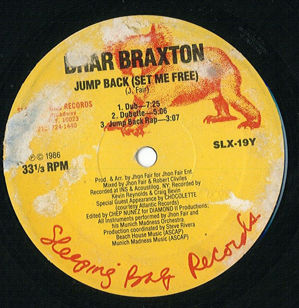 Dhar Braxton - Jump Back (Set Me Free) (12", 33 ⅓ RPM) (Very Good Plus (VG+))