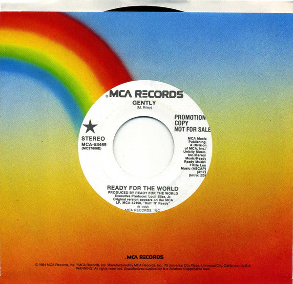 Ready For The World - Gently (7", Promo, 45 RPM, Single, Stereo) (Very Good (VG))