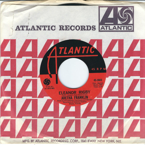 Aretha Franklin - It Ain't Fair / Eleanor Rigby (7", 45 RPM, Styrene) (Good Plus (G+))