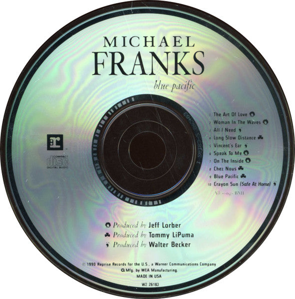 Michael Franks - Blue Pacific (CD, Album, Club) (Good Plus (G+))