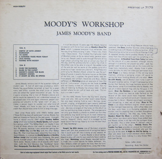 James Moody And His Band - Moody's Workshop (LP, Album, Mono, RE) (Good Plus (G+))