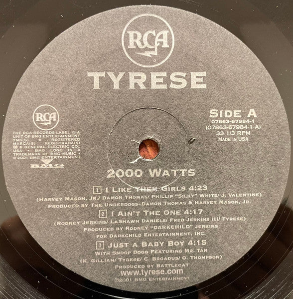 Tyrese - 2000 Watts (2xLP, Album) (Very Good Plus (VG+))