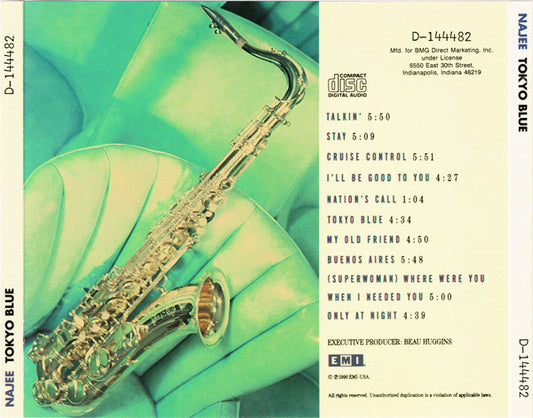 Najee - Tokyo Blue (CD, Album, Club, RE) (Very Good (VG))