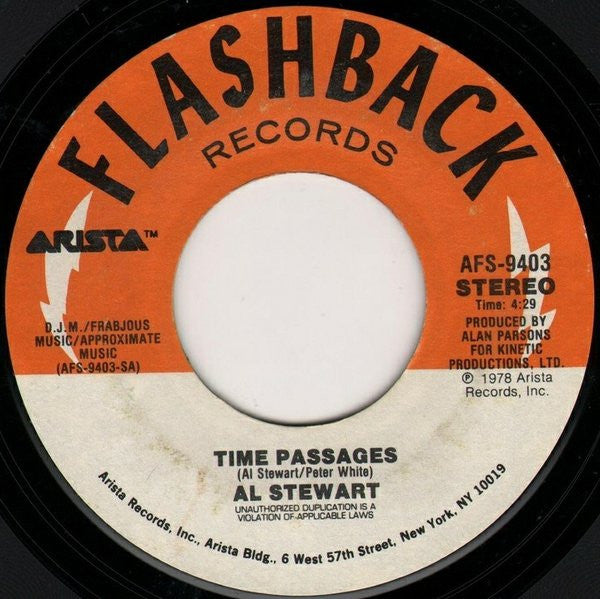 Al Stewart - Time Passages / Year Of The Cat (7", 45 RPM, Stereo) (Very Good (VG))