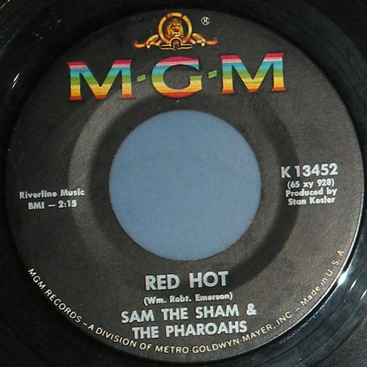 Sam The Sham & The Pharaohs - Red Hot (7", 45 RPM, Single) (Good Plus (G+))