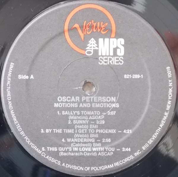 Oscar Peterson - Motions & Emotions (LP, Album, RE) (Very Good Plus (VG+))