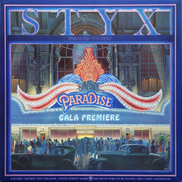 Styx - Paradise Theatre (LP, Album, Etched, Stereo) (Very Good (VG))