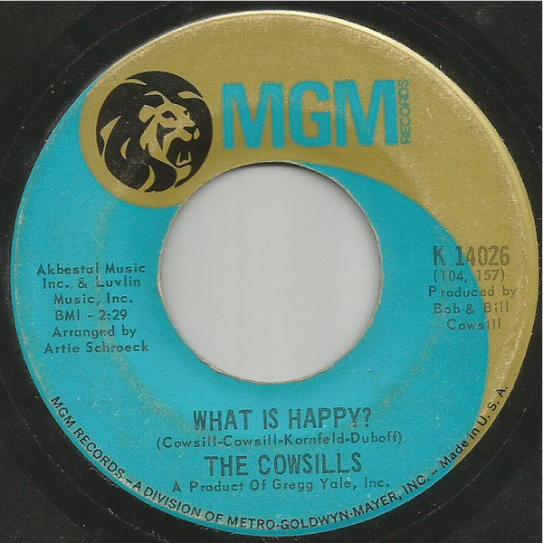 The Cowsills - Hair / What Is Happy? (7", 45 RPM, Single) (Very Good (VG))