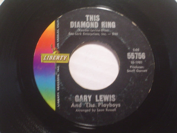 Gary Lewis & The Playboys - This Diamond Ring / Tijuana Wedding (7", 45 RPM, Single, RP, Styrene) (Very Good (VG))