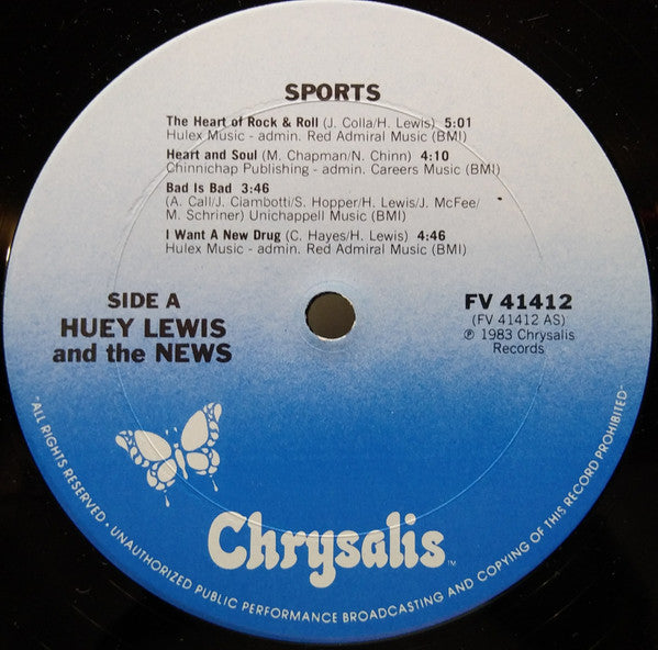 Huey Lewis & The News - Sports (LP, Album) (Very Good Plus (VG+))