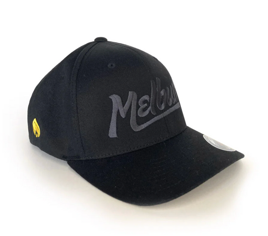 MELBURN FLEXFIT Black & Charcoal Cap