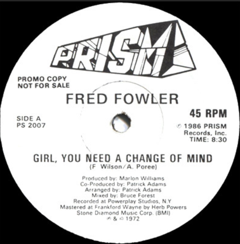 Fred Fowler - Girl, You Need A Change Of Mind (12", Promo) (Very Good Plus (VG+))