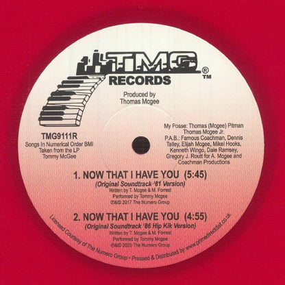 Tommy McGee - Now That I Have You  (12", EP, RE, Red) (Mint (M))