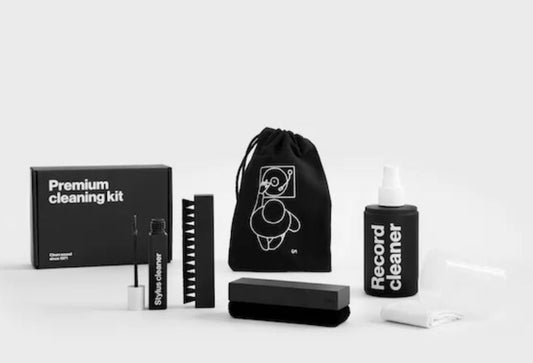 AM Premium Vinyl Cleaning Kit (Cleaner 200ml, GOAT hair brush, velvet brush, stylus cleaner, cloth, storage bag)