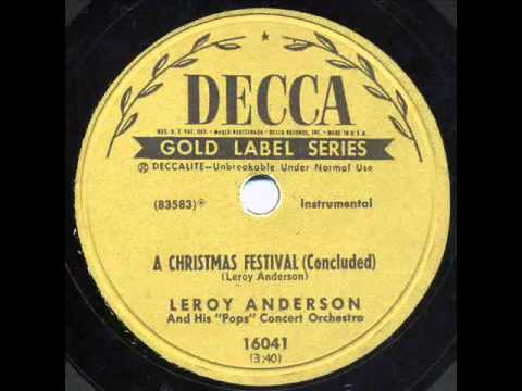 Leroy Anderson & His "Pops" Concert Orchestra - "A Christmas Festival"