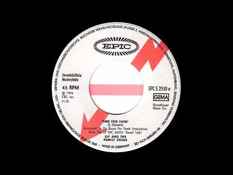 Sly And The Family Stone - Time For Livin’ (1974) full 7" Single