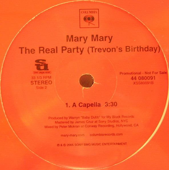 Mary Mary : The Real Party (Trevon's Birthday) (12")