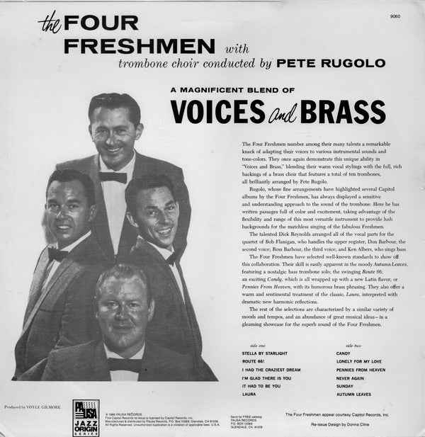 The Four Freshmen : Voices And Brass (LP, Album, RE)