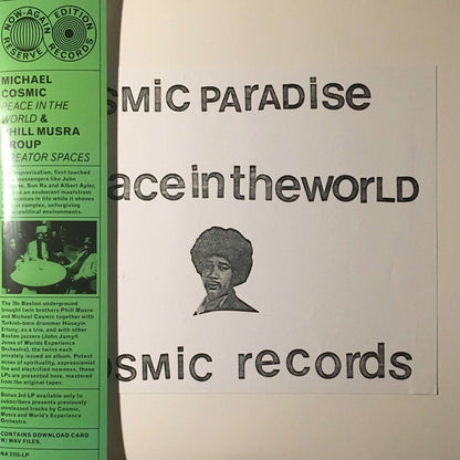 Michael Cosmic & The Phill Musra Group : Cosmic Paradise - Peace In The World - Cosmic Records (2xLP, Comp, Num)