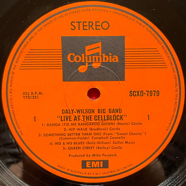 Daly-Wilson Big Band : Live! At The Cellblock (LP, Album)