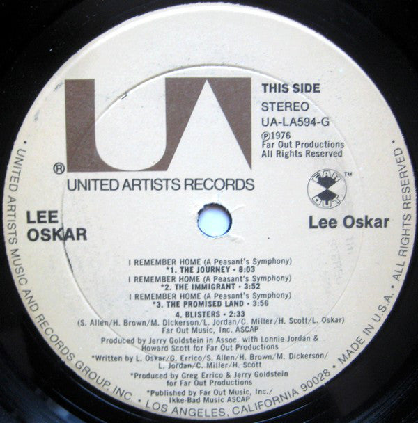 Lee Oskar : Lee Oskar (LP, Album, Res)