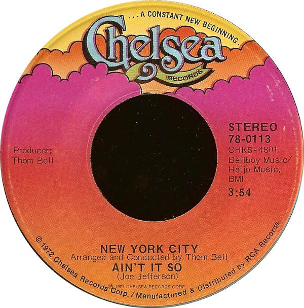 New York City : I'm Doin' Fine Now (7", Single, Ind)