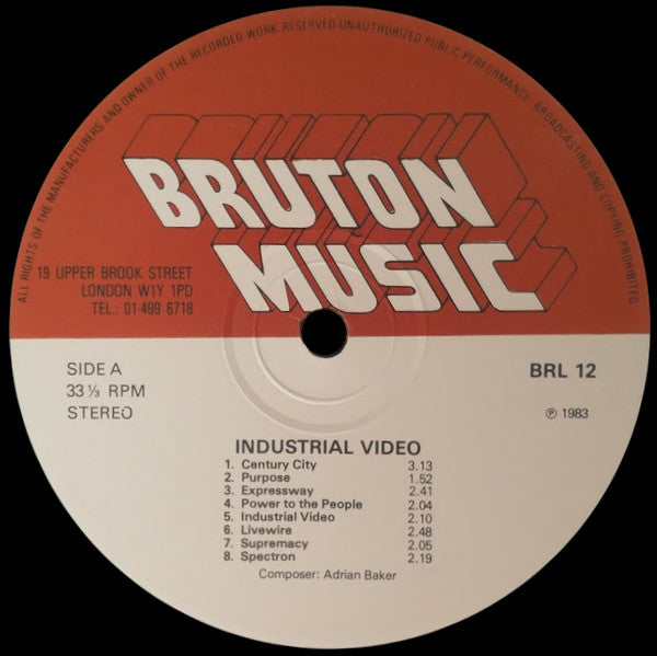 Adrian Baker : Industrial Video (LP)