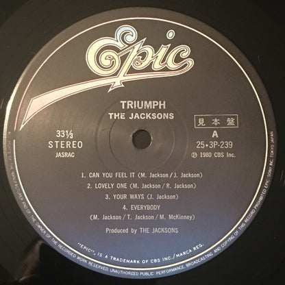 The Jacksons : Triumph (LP, Album, Promo)