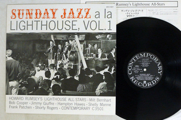 Howard Rumsey's Lighthouse All-Stars : Sunday Jazz A La Lighthouse, Vol. 1 (LP, Album, Mono, RE, OBI)