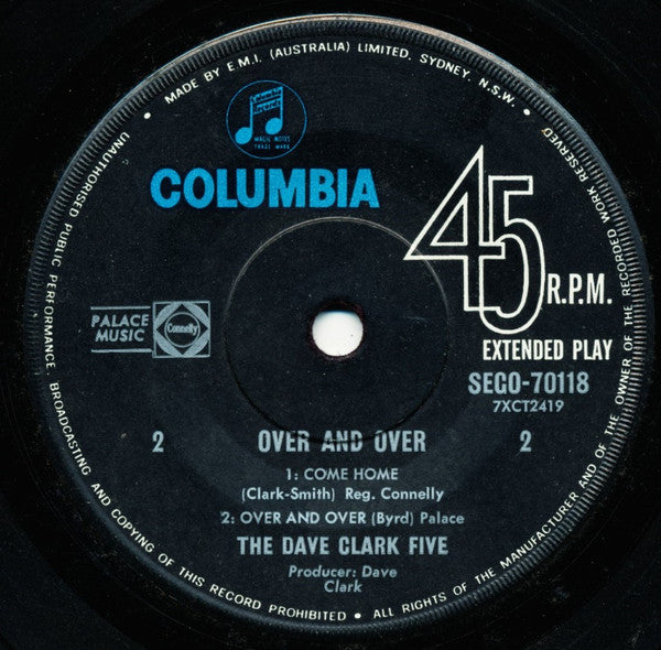 The Dave Clark Five : Over And Over (7", EP)