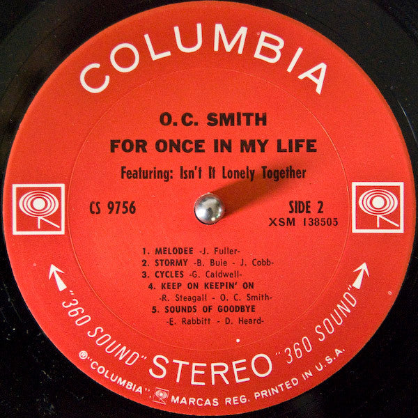 OC Smith : For Once In My Life (LP, Album)