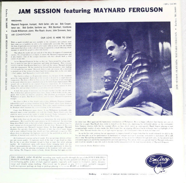 Maynard Ferguson : Jam Session Featuring Maynard Ferguson (LP, Album, Mono, Promo, RE)