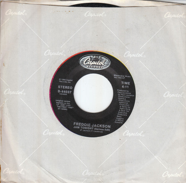 Freddie Jackson : Jam Tonight (7", Single)