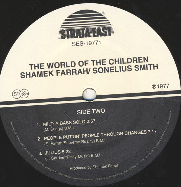 Shamek Farrah & Sonelius Smith : The World Of The Children (LP, Album, Ltd, RE, RM)