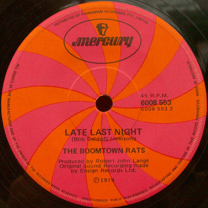 The Boomtown Rats : Diamond Smiles (7", Single)