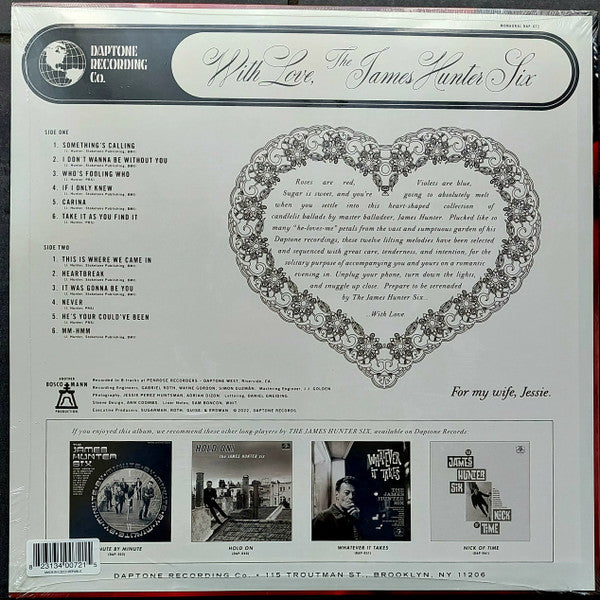 The James Hunter Six : With Love (LP, Comp, Mono)