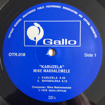 Mike Makhalemele : Kabuzela (LP, Album, RE)