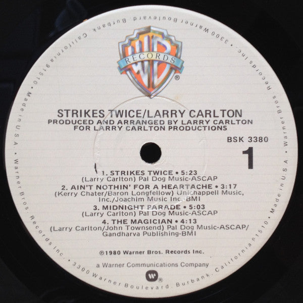 Larry Carlton : Strikes Twice (LP, Album, Los)