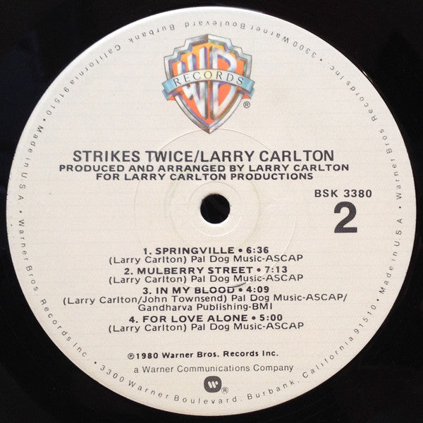 Larry Carlton : Strikes Twice (LP, Album, Los)