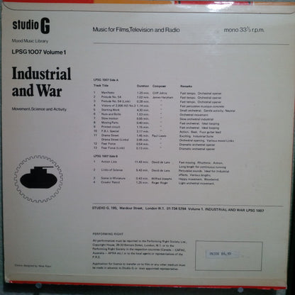 Various : Industrial And War - Volume 1 (LP, Mono)