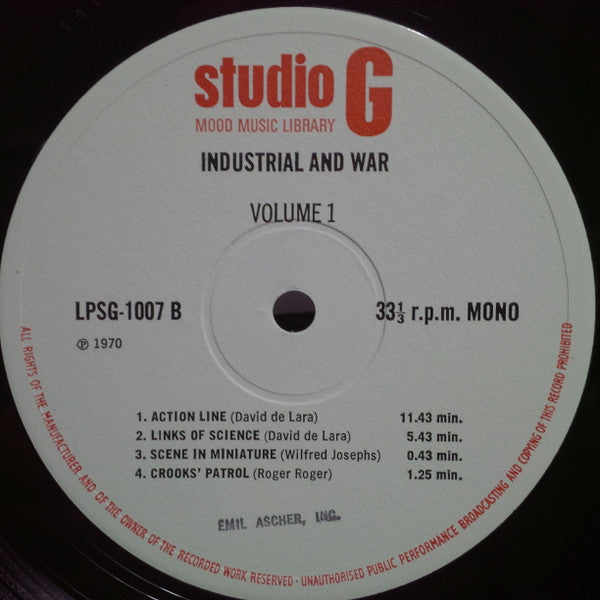 Various : Industrial And War - Volume 1 (LP, Mono)