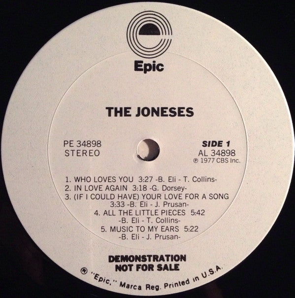 The Joneses : The Joneses (LP, Album, Promo)