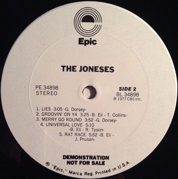 The Joneses : The Joneses (LP, Album, Promo)