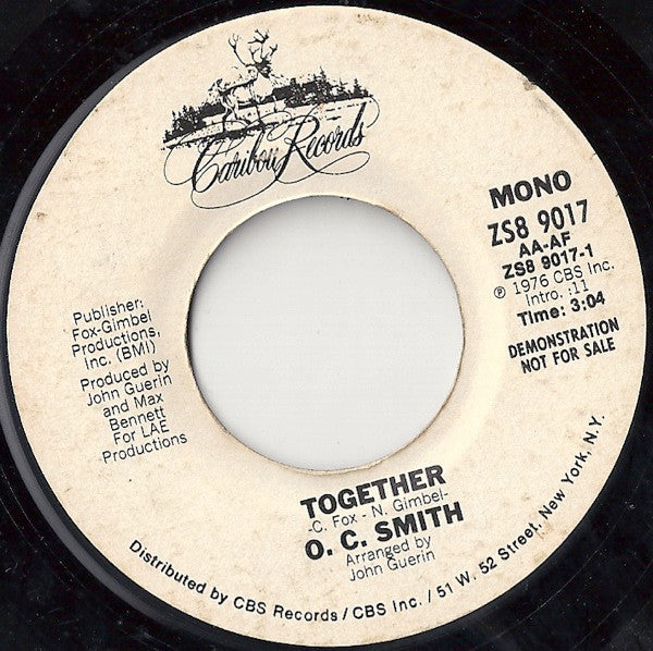 OC Smith : Together (7", Mono, Promo, Pit)