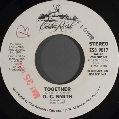 OC Smith : Together (7", Mono, Promo, Pit)