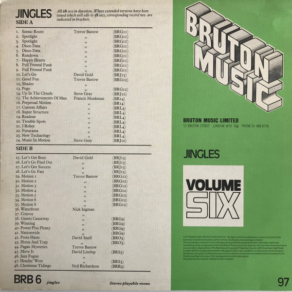 Various : Jingles Volume Six (LP)