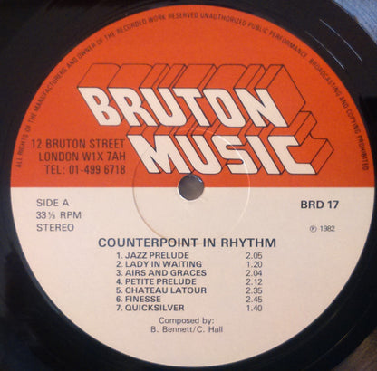 Brian Bennett / Carlton Hall : Counterpoint In Rhythm (LP)